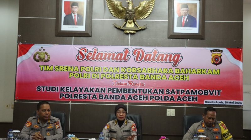 Tim Srena dan Baharkam Polri Studi Kelayakan Pembentukan Satpamobvit di Polresta Banda Aceh