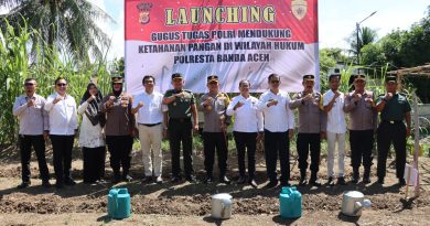 Kapolresta Banda Aceh Bersama Forkopimda Ikuti Launching Gugus Tugas Polri Mendukung Ketahanan Pangan Secara Virtual