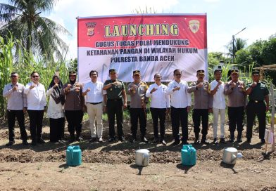 Kapolresta Banda Aceh Bersama Forkopimda Ikuti Launching Gugus Tugas Polri Mendukung Ketahanan Pangan Secara Virtual