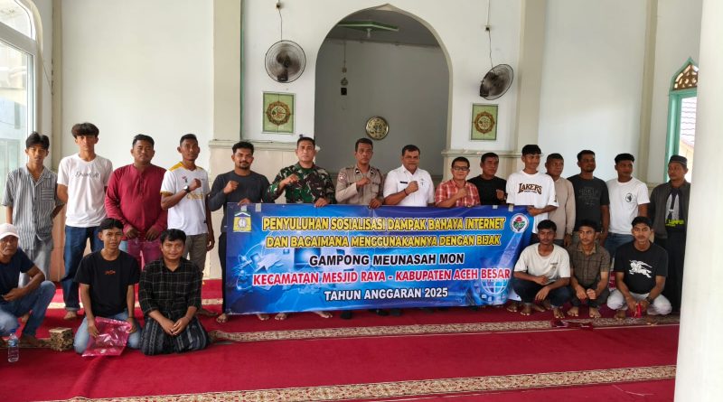 Polsek Krueng Raya Sosialisasi Dampak Bahaya Internet dan Cara Penggunaan Secara Bijak